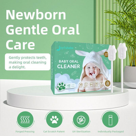 42 Count Baby Oral Cleaner Tongue Cleaner Gauze, Baby Toothbrush Disposable Oral Cleaner, Toddler Toothbrush for Tooth Mouth Gum Clean, Baby Oral Cleaner Newborn